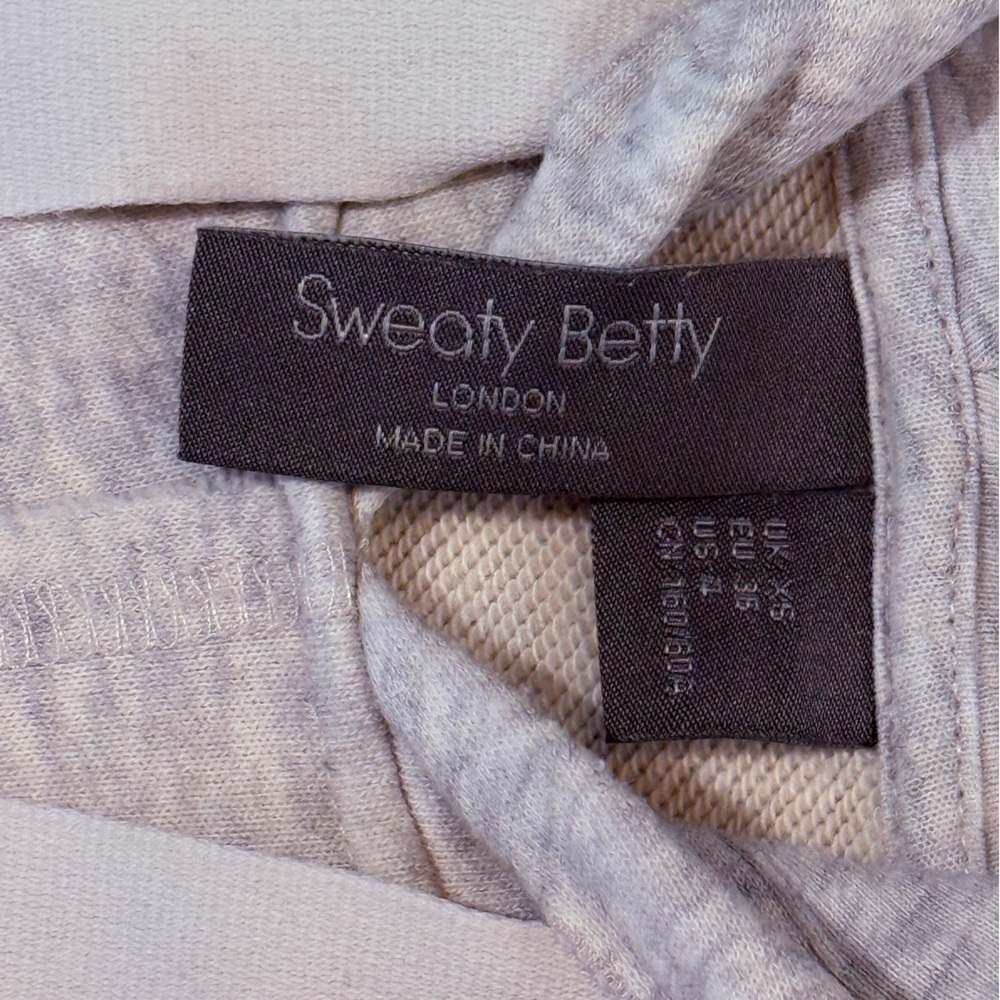 Women’s SWEATY BETTY heathered gray longline tunic hoodie- Size 4 - Picture 5 of 7